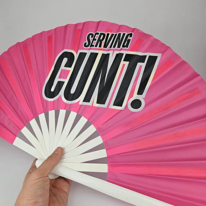 Serving Cunt Bamboo Clack Fan for wholesale by Dragged out