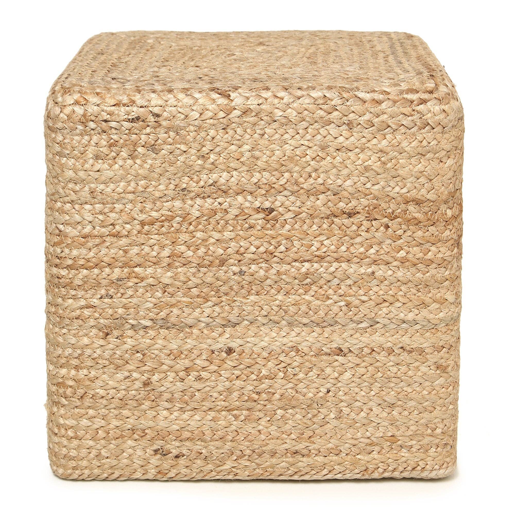 Natural · REDEARTH · Cube Jute Pouf (14.5”x14.5”x16”; Natural) for wholesale on Faire4