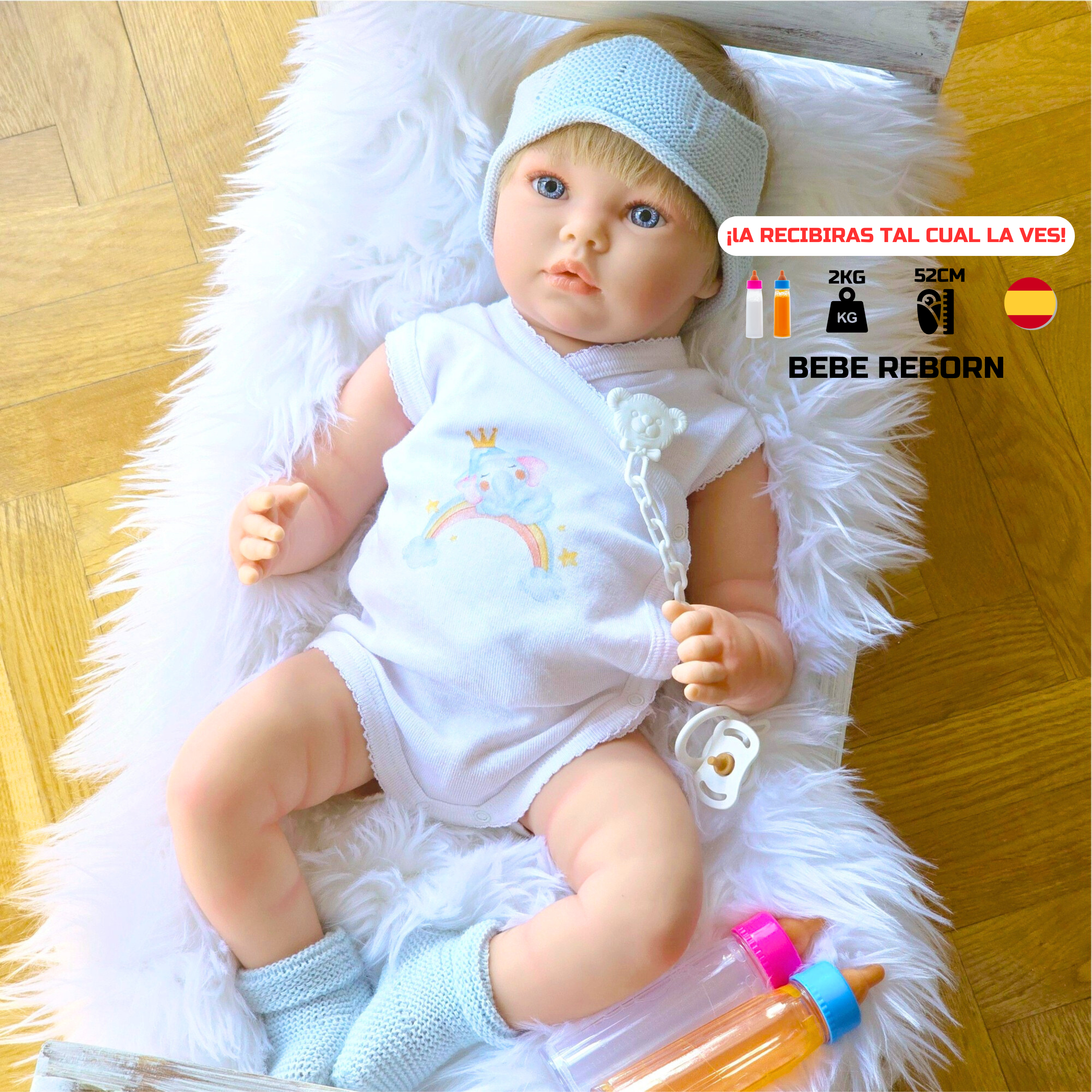 Maria & Jesus - Wholesale Pop - Kinderen - Reborn babypop Gabriel – realistische collectorpop van 52 cm0