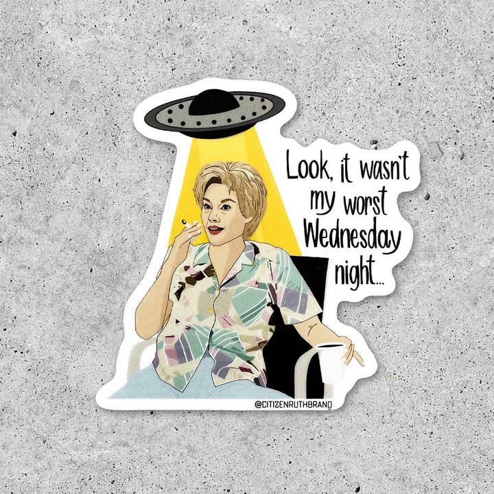 Citizen Ruth - Wholesale Sticker - SNL Alien Abduction vinyl sticker