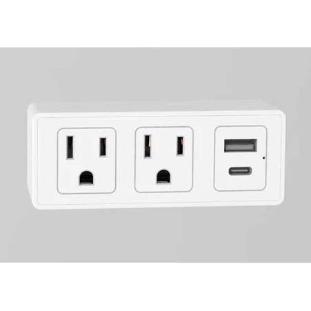 SURGE PROTECTOR 2 OUTLETS AND 2 USB PORTS Retail Pack for wholesale by LAX Gadgets