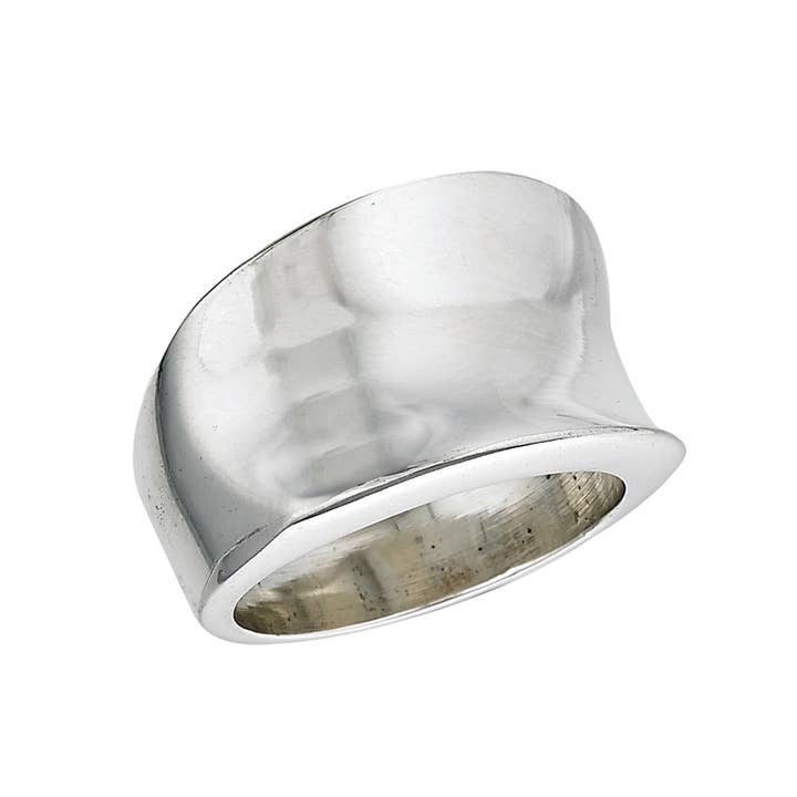 Anello concavo Sterling per la vendita all'ingrosso da parte di Plata