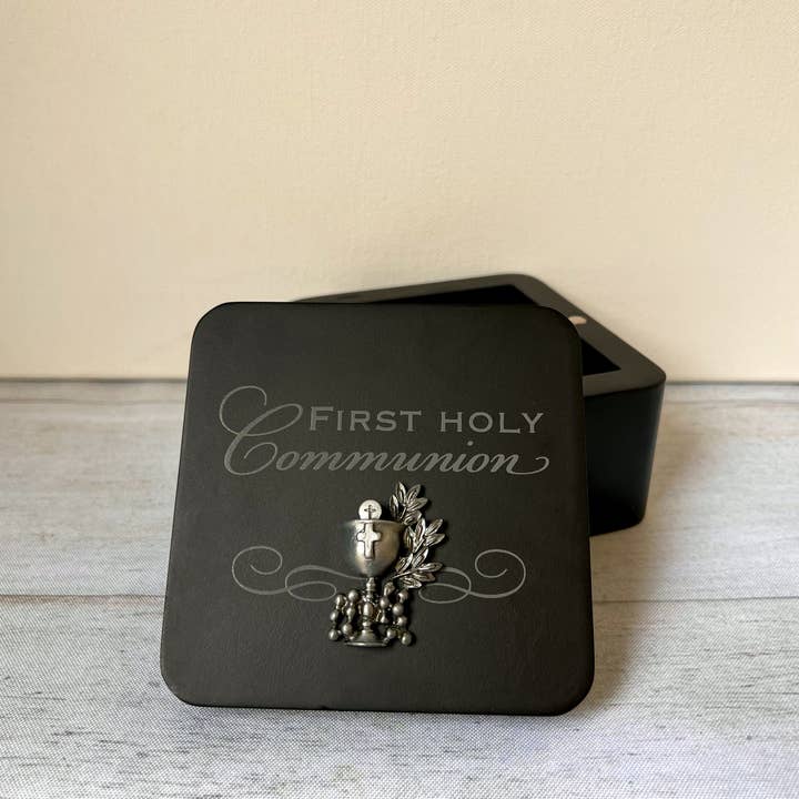 Abbey + CA Gift - Wholesale Keepsake Box - Kids & Baby - Communion Black Keepsake Box1
