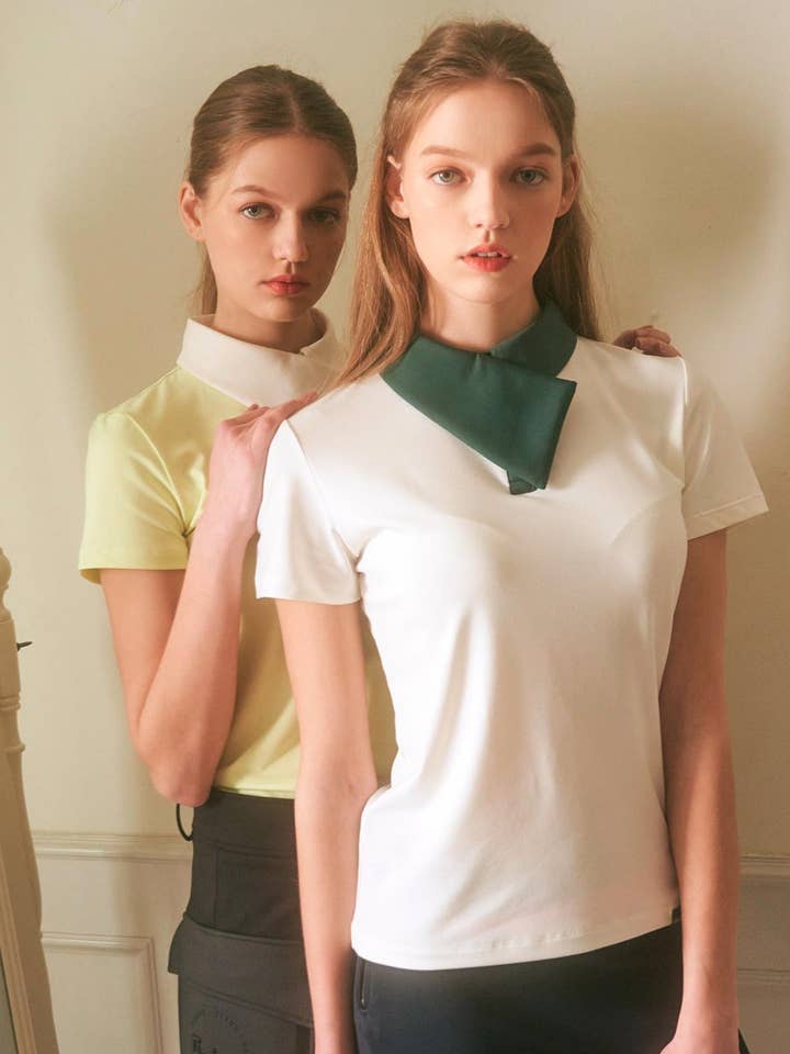 Camisa con cuello de hoja rosa Clang Clang para venta al por mayor de Nevermindall Golf