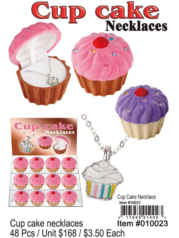 Collane con Cupcake. per la vendita all'ingrosso da parte di Puka Creations