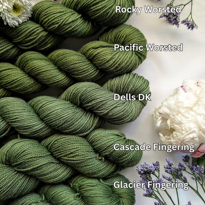 Juniper, Hand Dyed Yarn 4-pack for wholesale by The Ginger Needle