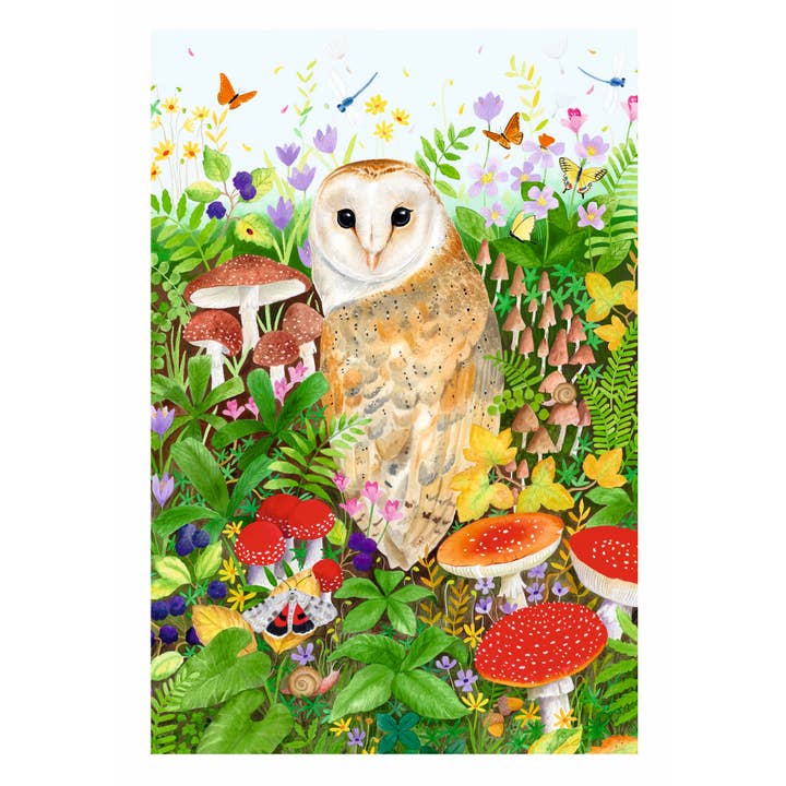 Notes & Queries, Inc. - Wholesale Everyday Greeting Card - BLANK OWL GREETING CARD ABACUS