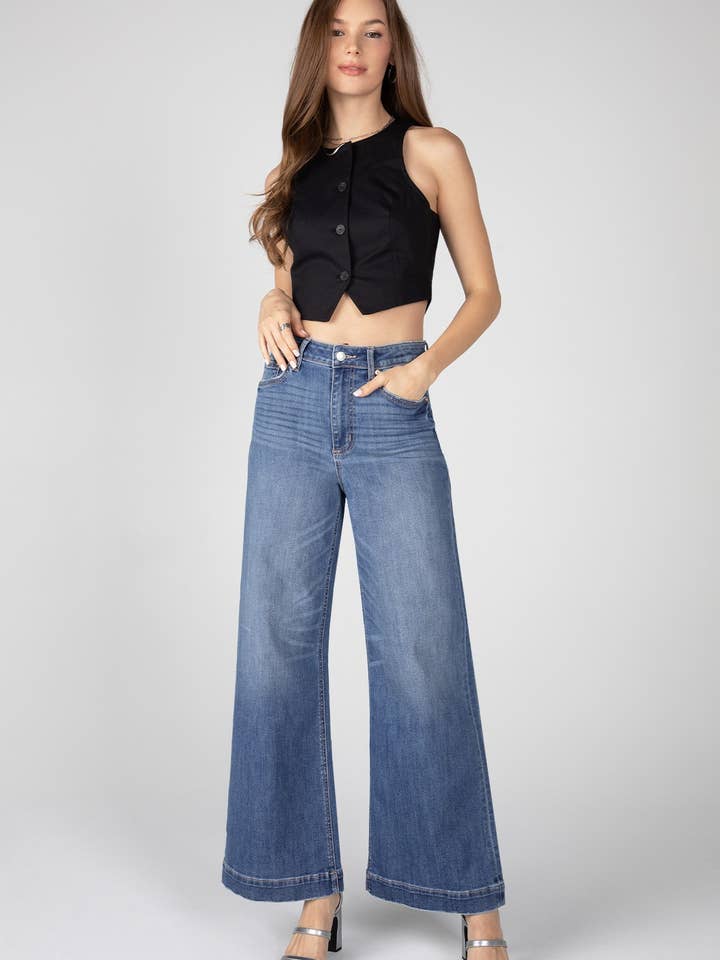 SCW2277 Women's SUPER HIGH RISE WIDE LEG for wholesale by Ceros Jeans