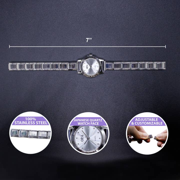 Natalia - Wholesale Wrist Watch - Women's - Italian Charm Link Watch (Analog)9