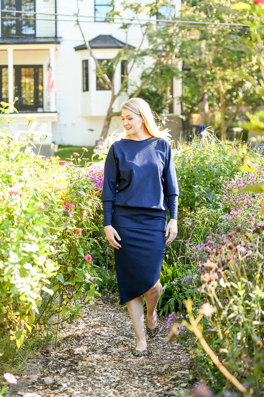 Knieriem Designs - Wholesale Knit Top - Women's - Rayon Crew Neck Ponte Top with Raglan Long Sleeves1