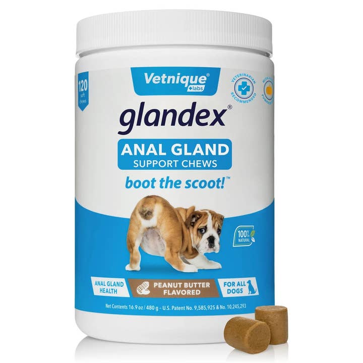 Pet Palette Distribution - Wholesale Pet Supplement - Dog - Glandex Anal Gland Support Soft Chews Peanut Butter 120ct