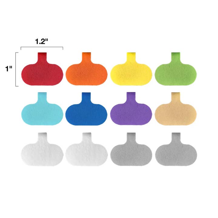 Étiquettes de câbles petites de couleurs assorties 12/pqt pour la vente par Grizzly Supply