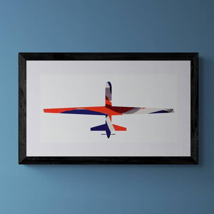Impressão da bandeira da União MQ-9 Reaper (Predator B) por atacado de Gillian Jones Designs