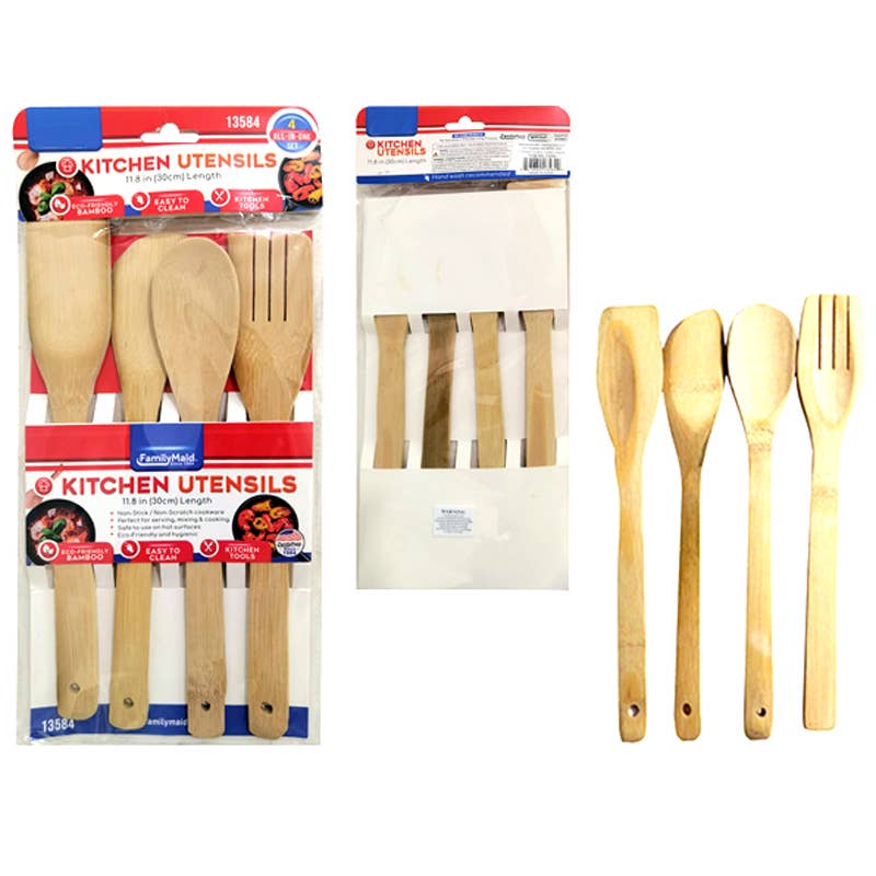 Deluxe Import Trading – Großhandel Küchenutensilien-Set – 4-teiliges Bambus-Utensil0