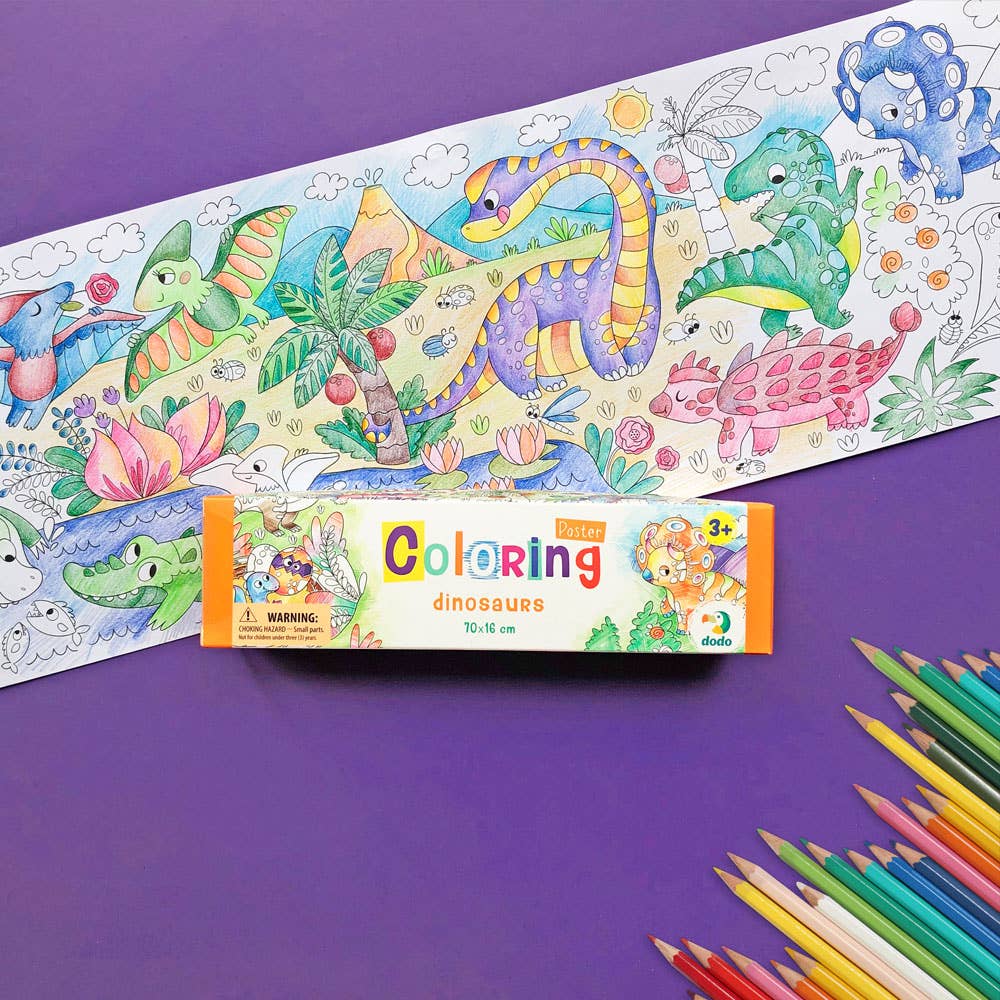 DoDo Brand - Wholesale Coloring & Activity Book - Kids & Baby - Coloring Poster For Toddlers & Kids Dinosaurs4