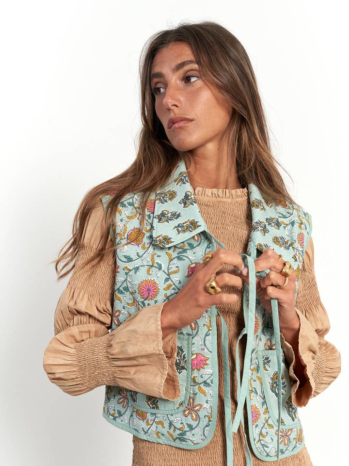 EUGENIA GREEN VEST for wholesale by PAR&ESCALA