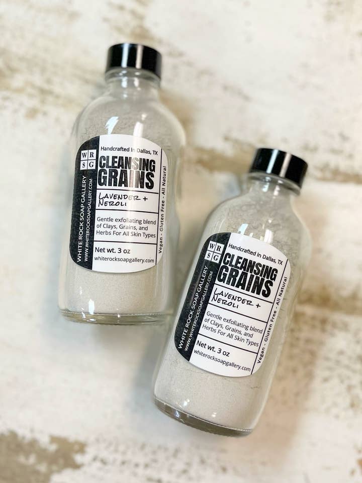 Cleansing Grains for wholesale by White Rock Soap Gallery