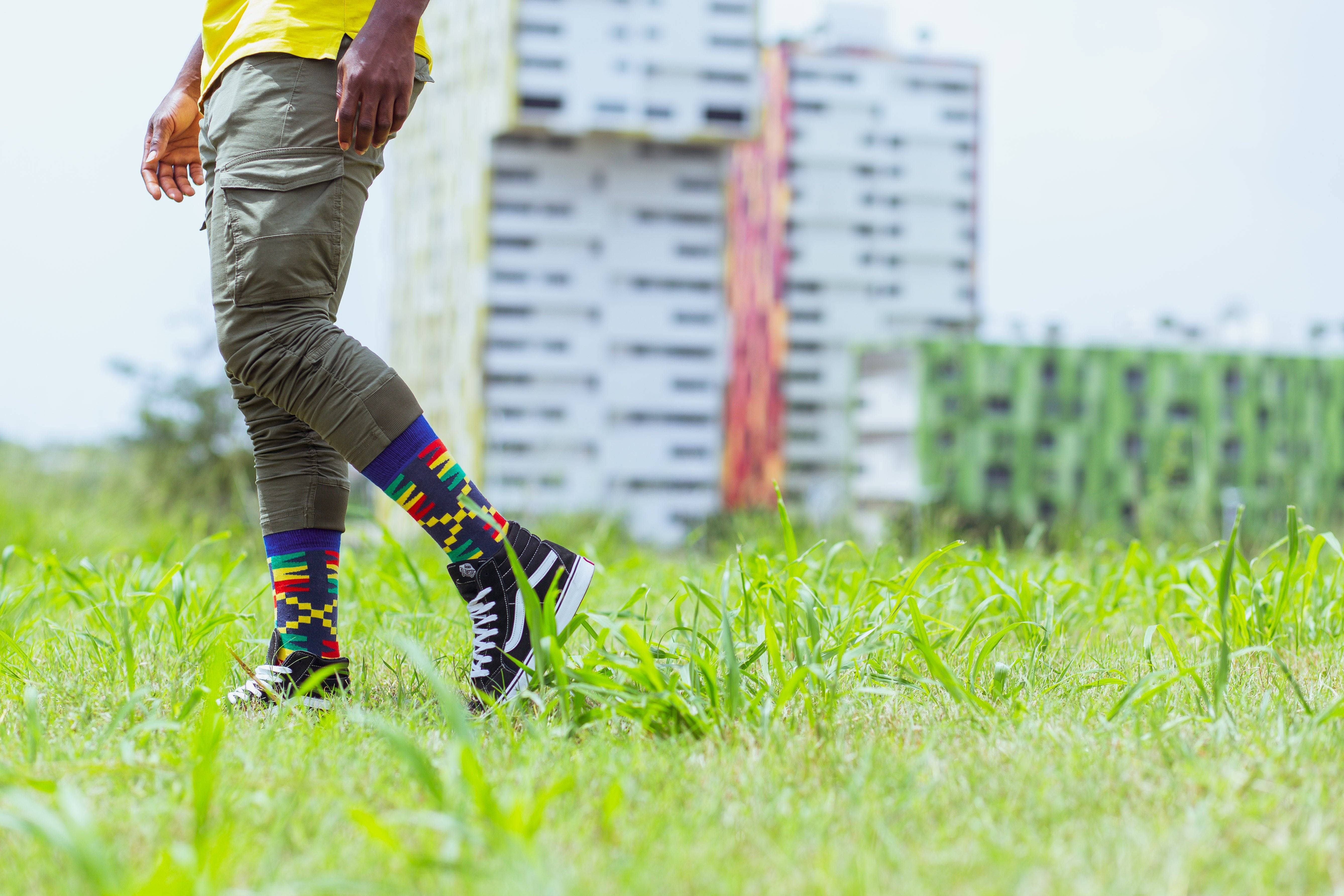 Afrisocks - Vendita all'ingrosso Calzini - Unisex - Calzini African Kente Apuskeleke1
