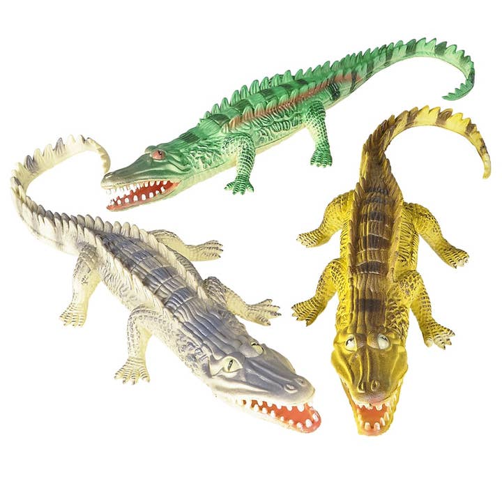 14" SOFT ALLIGATOR LLB Figurine Toys for wholesale by La Luna Bella - Toys