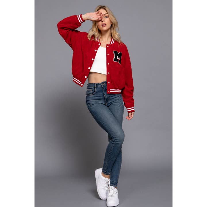 Paperdoll - Wholesale Varsity/Baseball Jacket - Women's - LONG SLV CODUROY VARSITY JACKET16