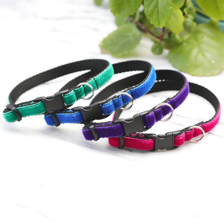 Mimi Green - Venta al por mayor Collar - Gatos - Collar de terciopelo para gato (32 colores)