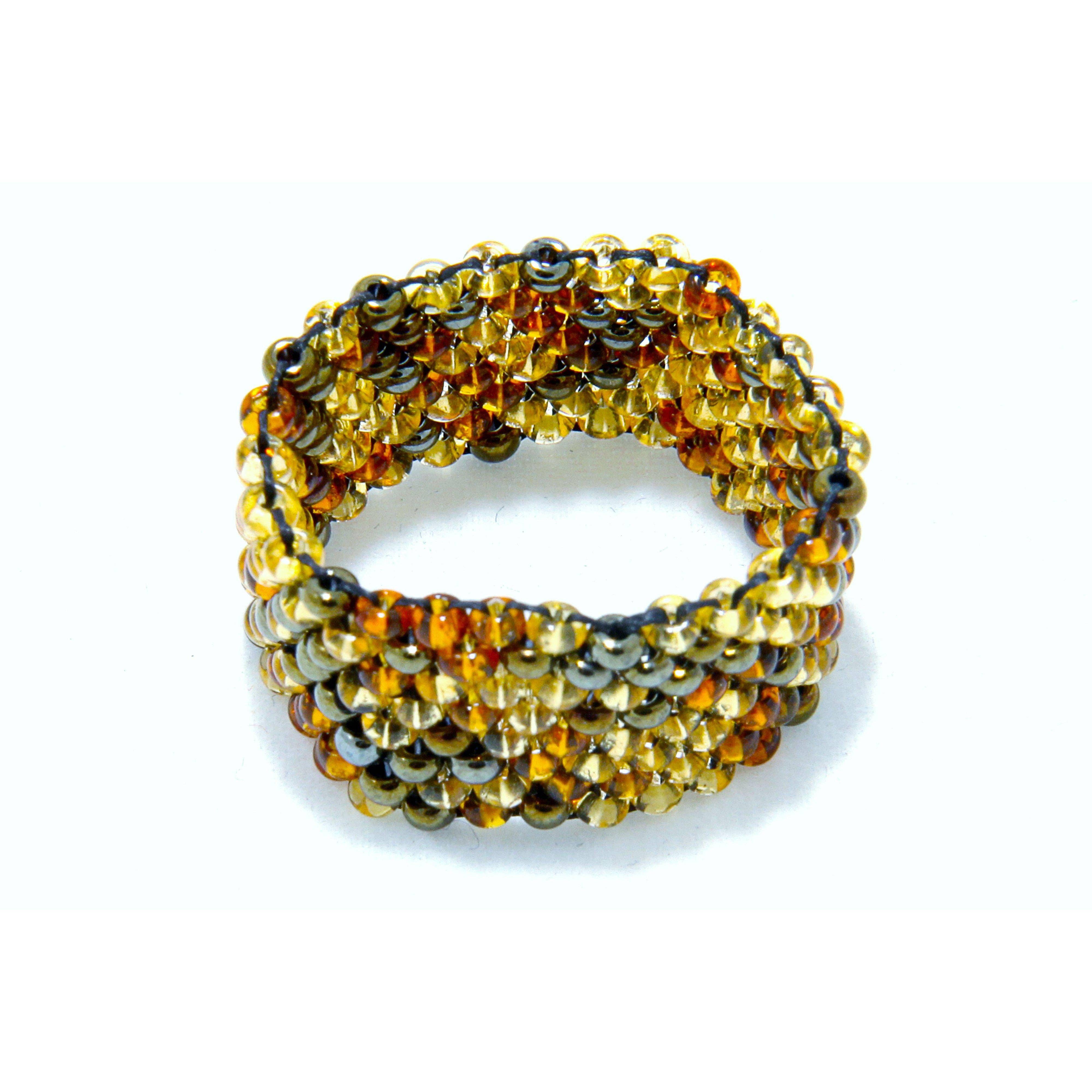Lumily – wholesale Band/stacked ring – Tania Seed Bead Ring (Assorted) - Guatemala12