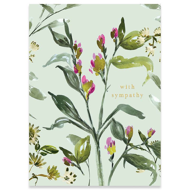 LIGHT SYMPATHY GREETING CARD 4.5 x 6.25" for wholesale by Calypso Cards LLC