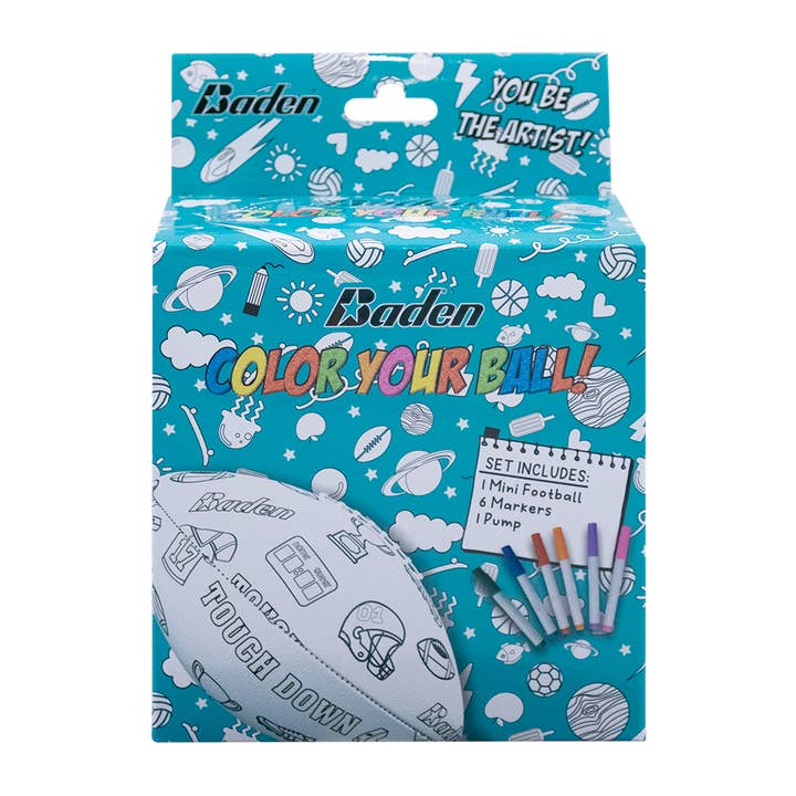 Color Your Own Mini Football for wholesale by Baden Sports
