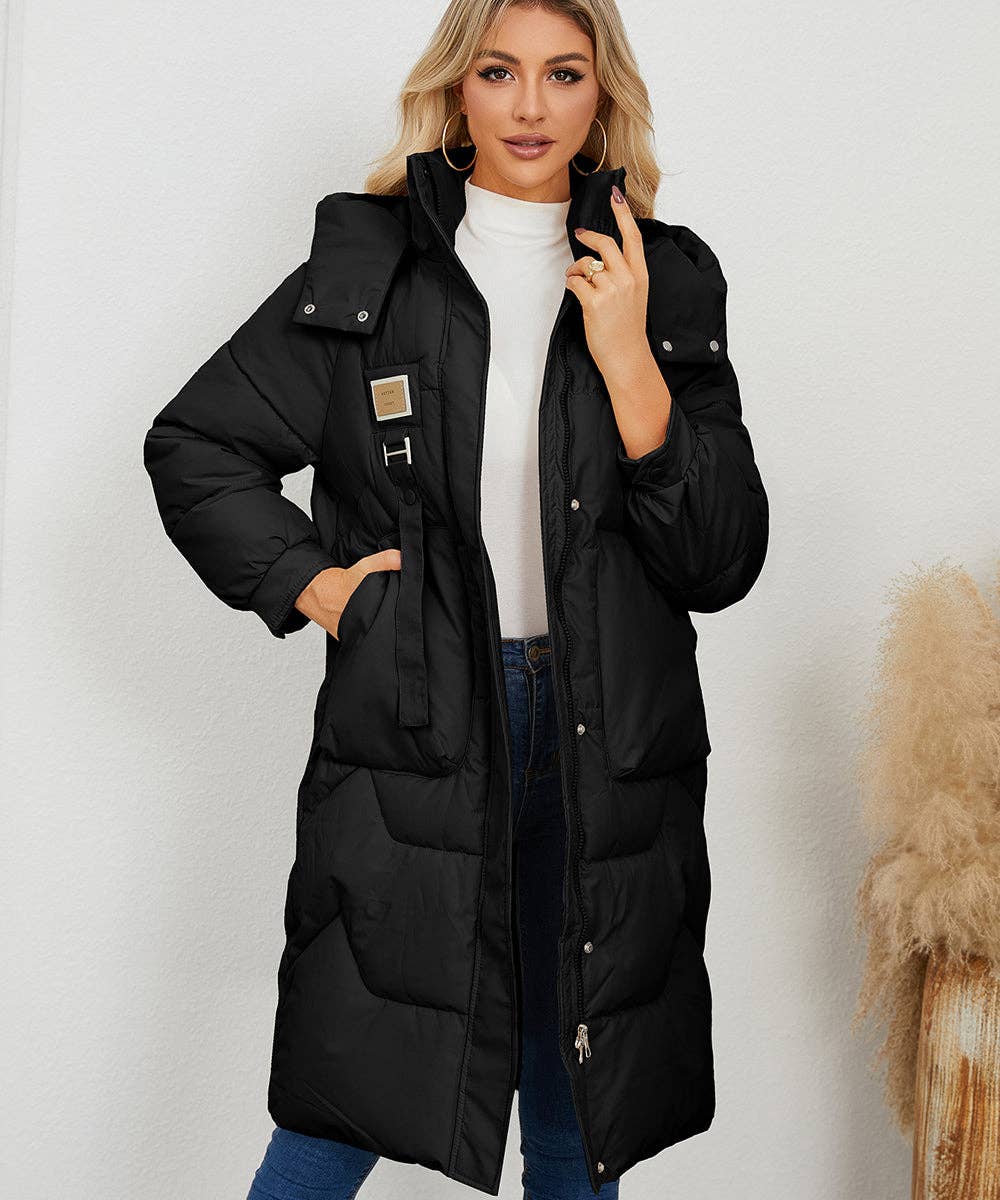 Aria Romance - Wholesale Coat - Women's - Quilted Longline Puffer Coat0