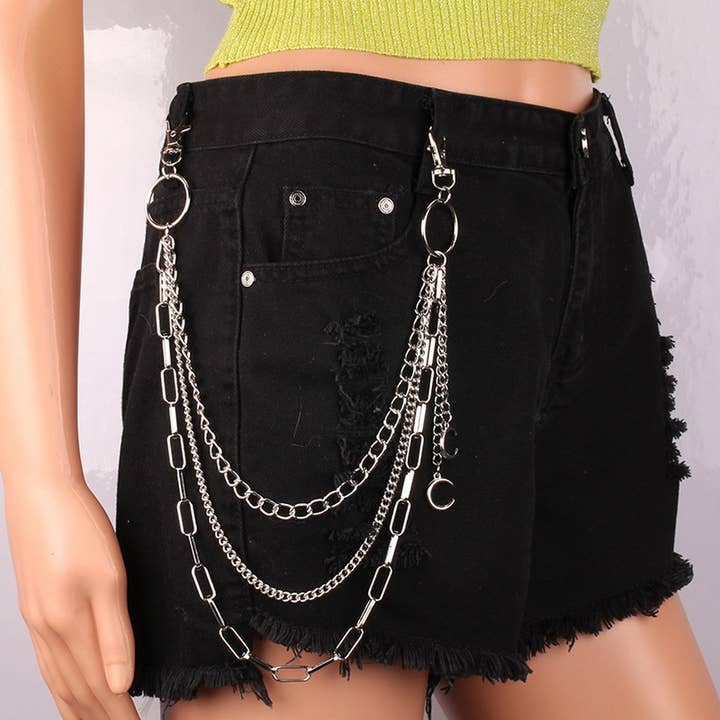 HIP HOP ROCK STYLE MOON PENDANT PANTS CHAIN_CWMM0649 for wholesale by ACCITY