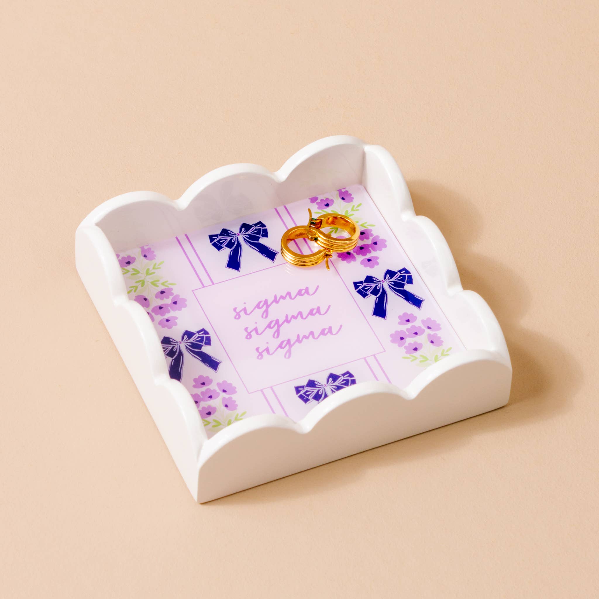 The Darling Effect - Wholesale Keychain - Women's - Sorority Scallop Trinket Tray - 19 Chapters Available32