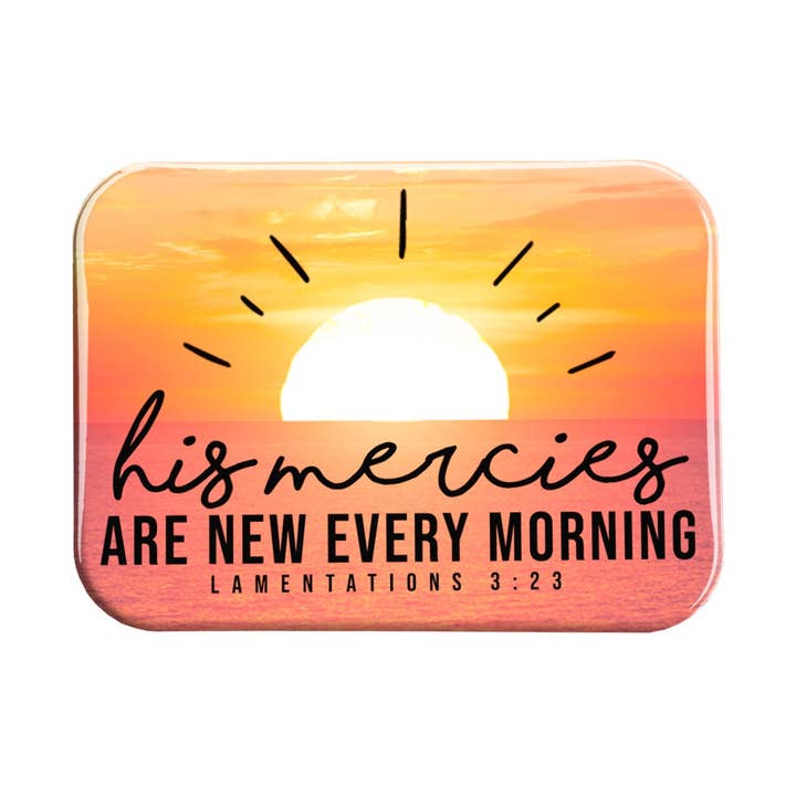 "Mercies are New" - 2.5" X 3.5" Rectangle Fridge Magnets for wholesale by Airstrike