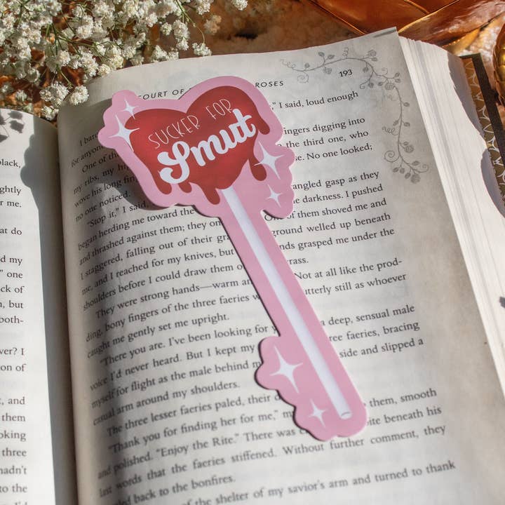 Meaggie Moos - Wholesale Bookmark - Sucker for Smut Die-Cut Bookmark2
