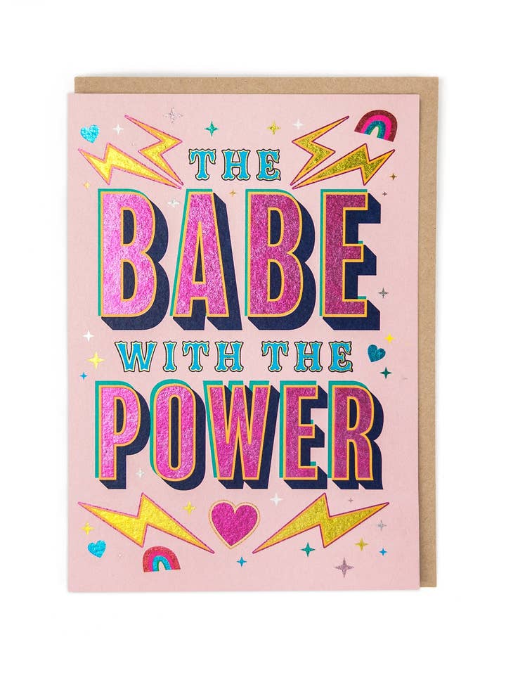 BABE WITH POWER for wholesale by Cath Tate Cards