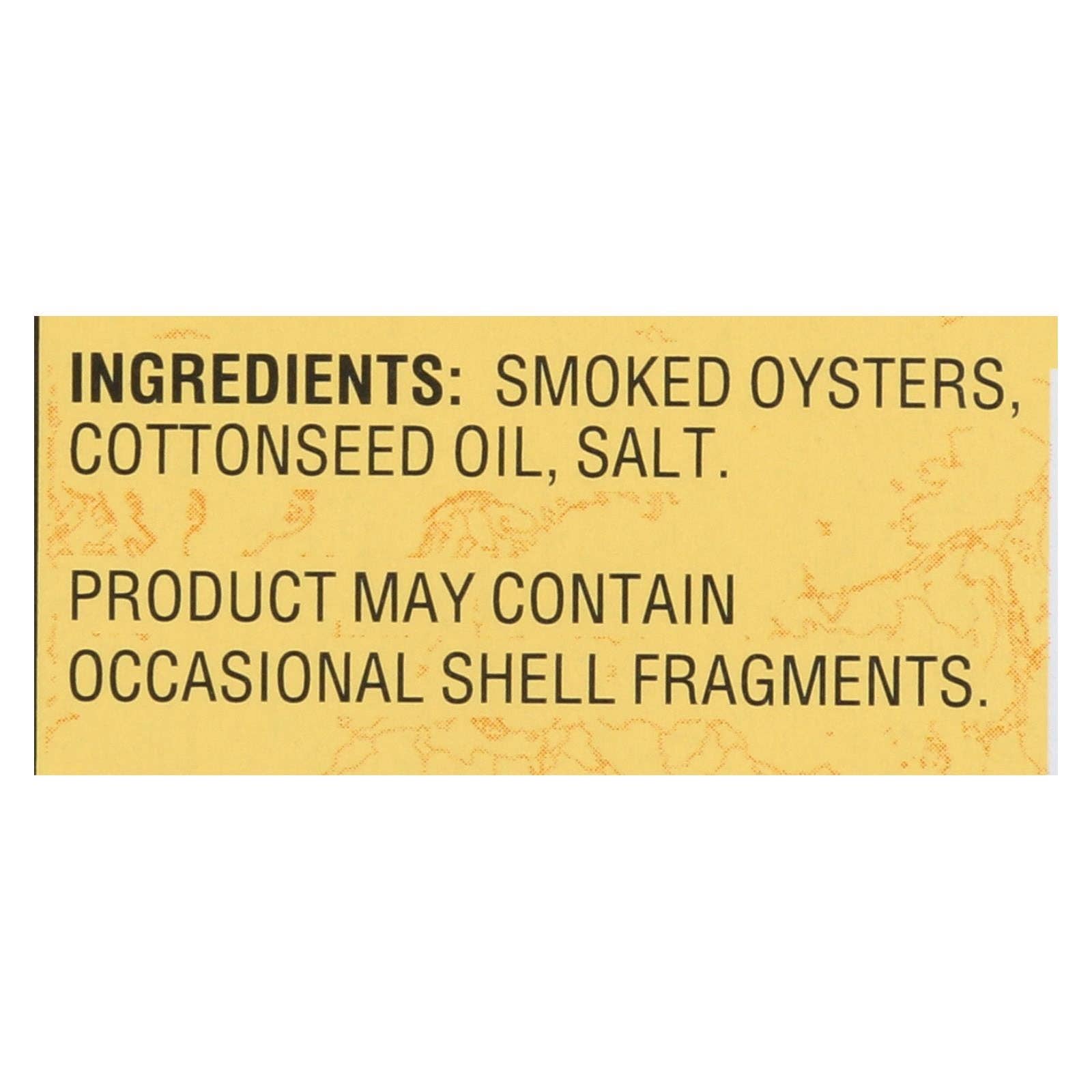 Everyday Supply Co - Wholesale Tinned Fish - Reese Oysters - Smoked - Medium - 3.7 Oz - Case Of 102
