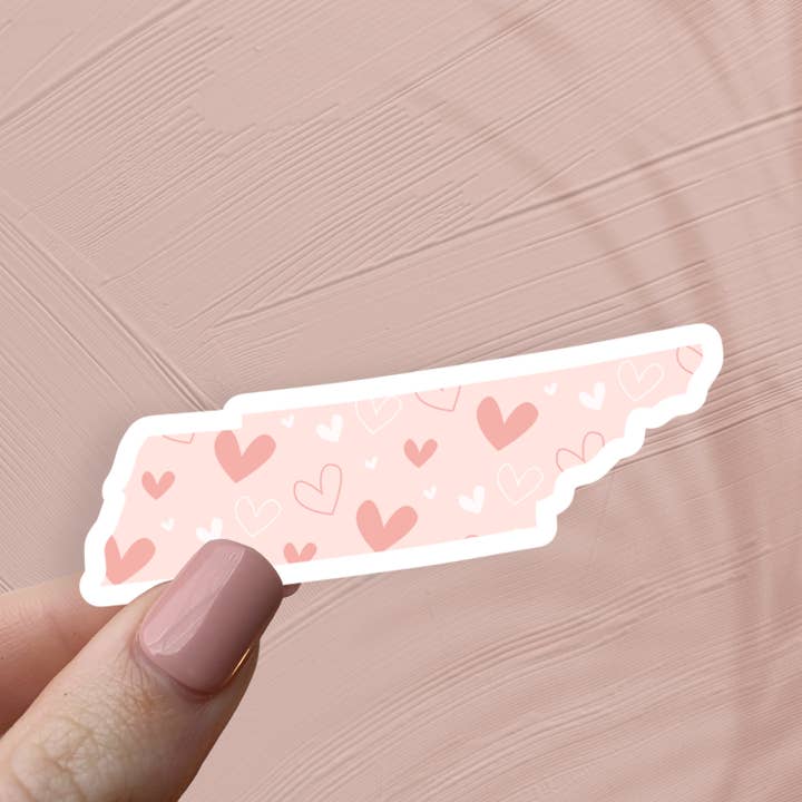 Tennessee Hearts State Sticker for wholesale by The State Stickers