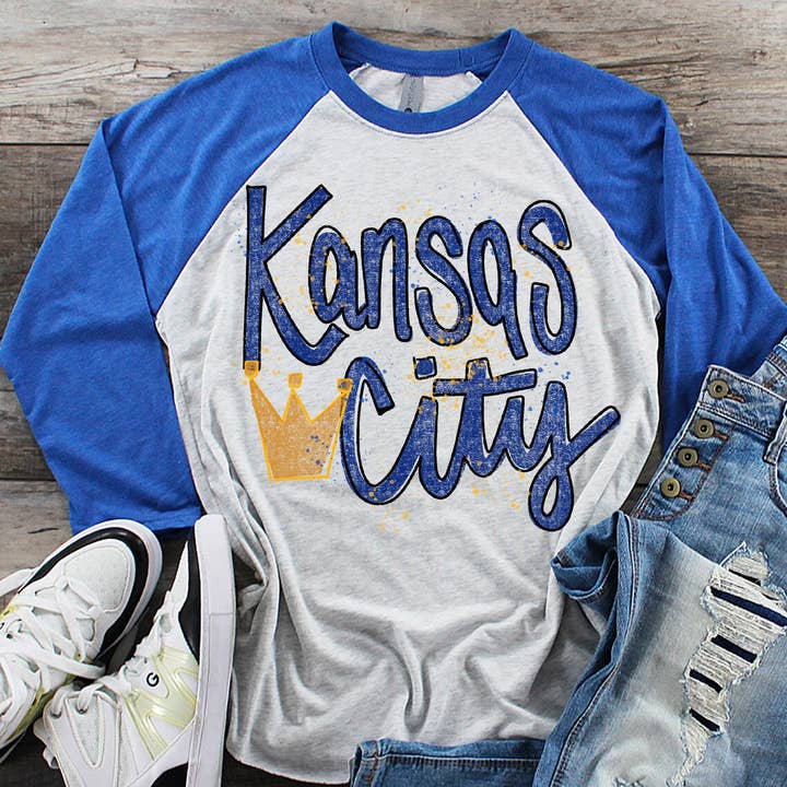 T-shirt de baseball Kansas City pour la vente par Farmtown Printing Company