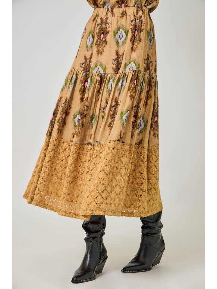 Latte 61310 Mixed Media Tiered Skirt for wholesale on Faire7