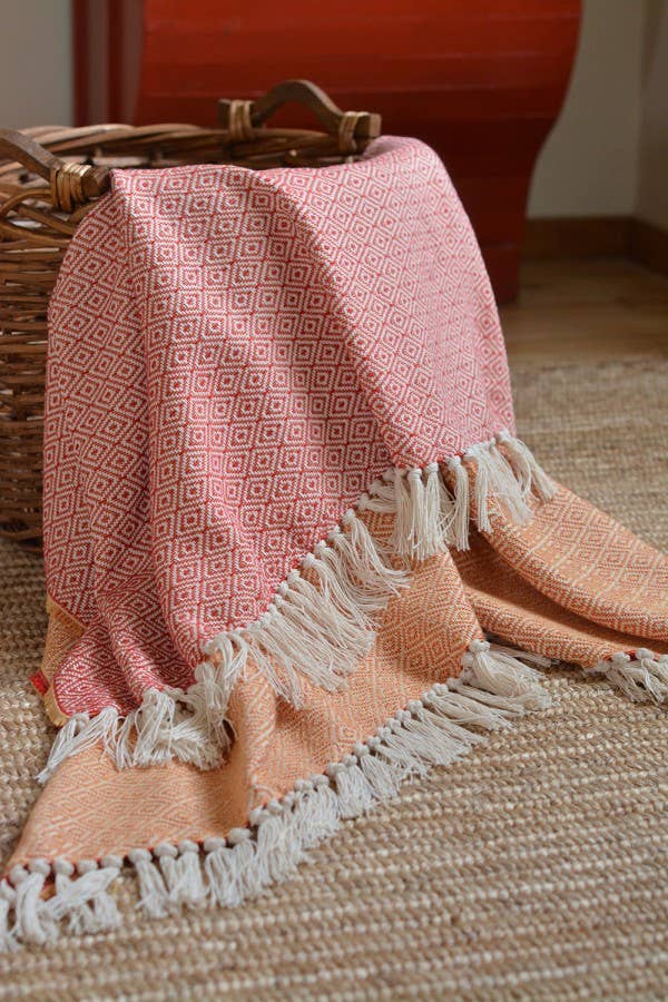 Chicoração - Wholesale Decoratiedeken - Katoenen deken | Bicolor diamant - meerdere kleuren2