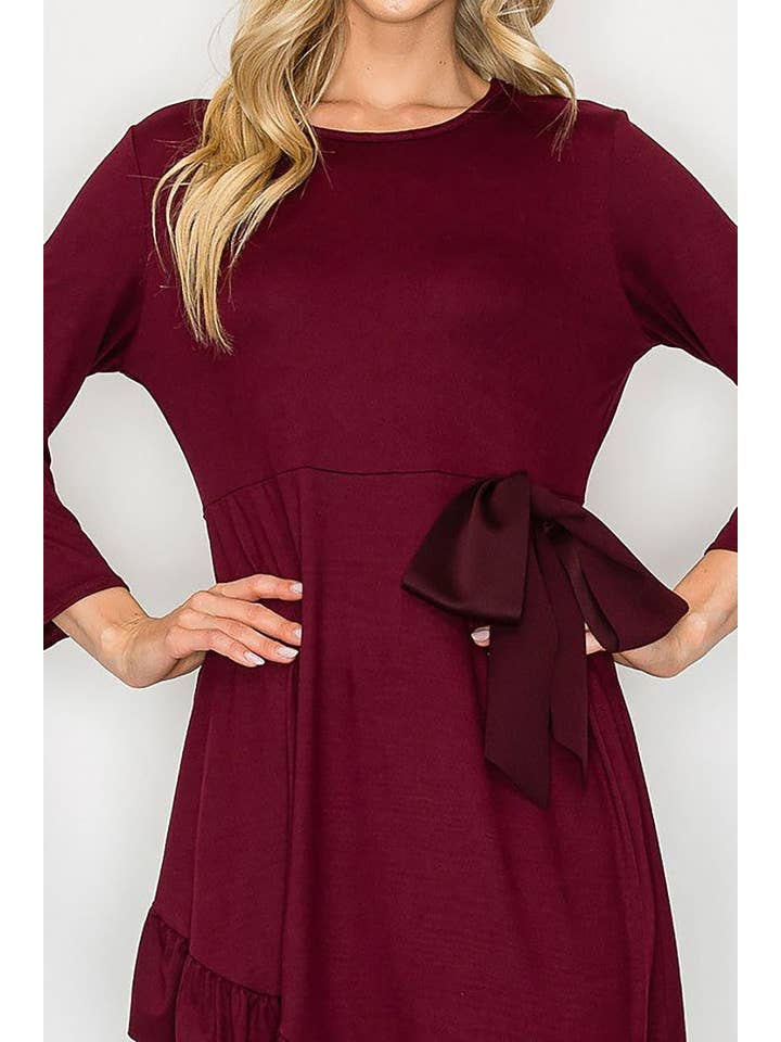 ROUSSEAU - Wholesale Tunic - Women's - ASYMMETRICAL RUFFLED TUNIC TOP4