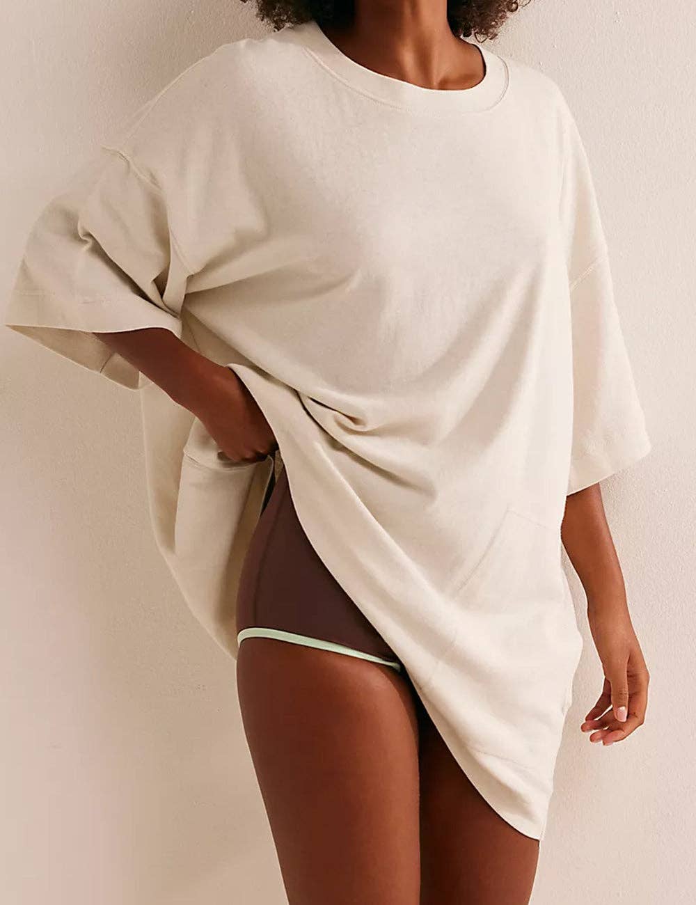 Sweetkama - Wholesale Dress - Women's - Ladies Soild Color Tee Mini Dress SKD4687