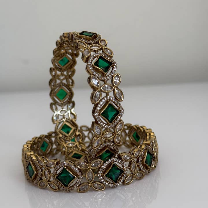 Conjunto de Pulseiras Royal Emerald American Diamond por atacado de Vinnis Jewelry