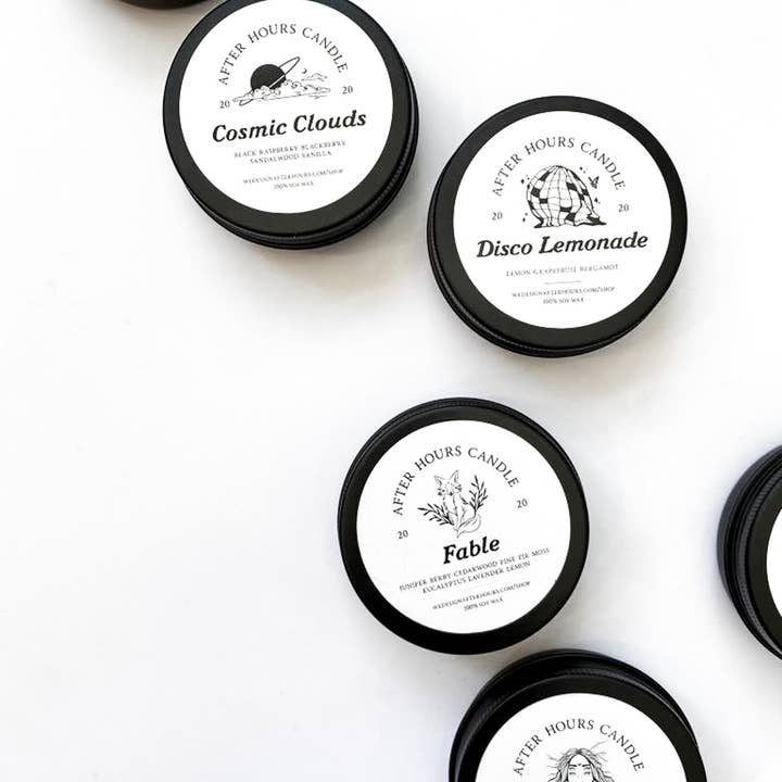 After Hours Creative - Wholesale Travel Candles - Afterglow - 2oz. Tin Candle 3