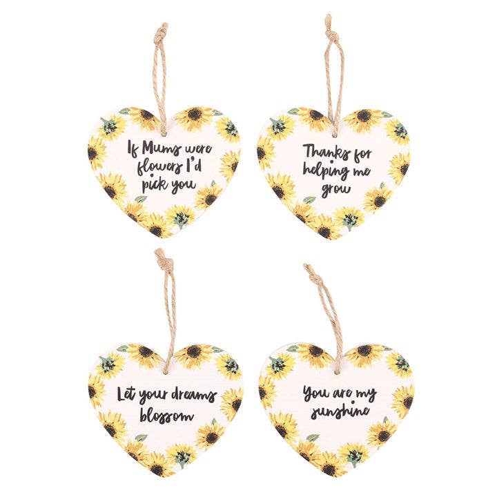 Something Different Wholesale – wholesale Sign – Set of 24 Sunflower Heart Sentiment Signs on Display3