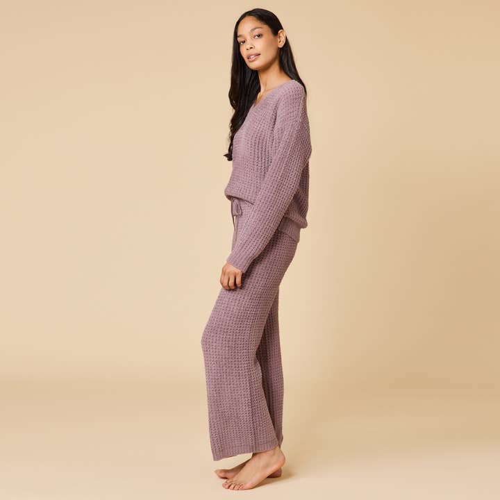 Softies - Wholesale Lounge Set - Women's - Marshmallow Waffle V-Neck Lounge Set for Women13