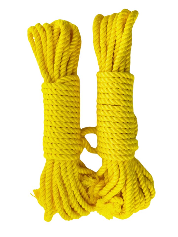 SILK BAMBOO SHIBARI ROPE - SUNSHINE YELLOW for wholesale by Lolliwraps