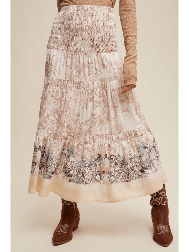 Listicle - Wholesale Skirt - Women's - Convertible Bohemian Smocked Maxi Skirt & Tube Dress23