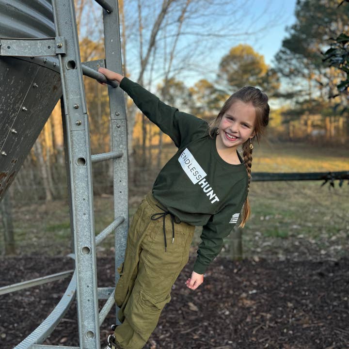 Youth Logo Long Sleeve Tee for wholesale by Endless Hunt