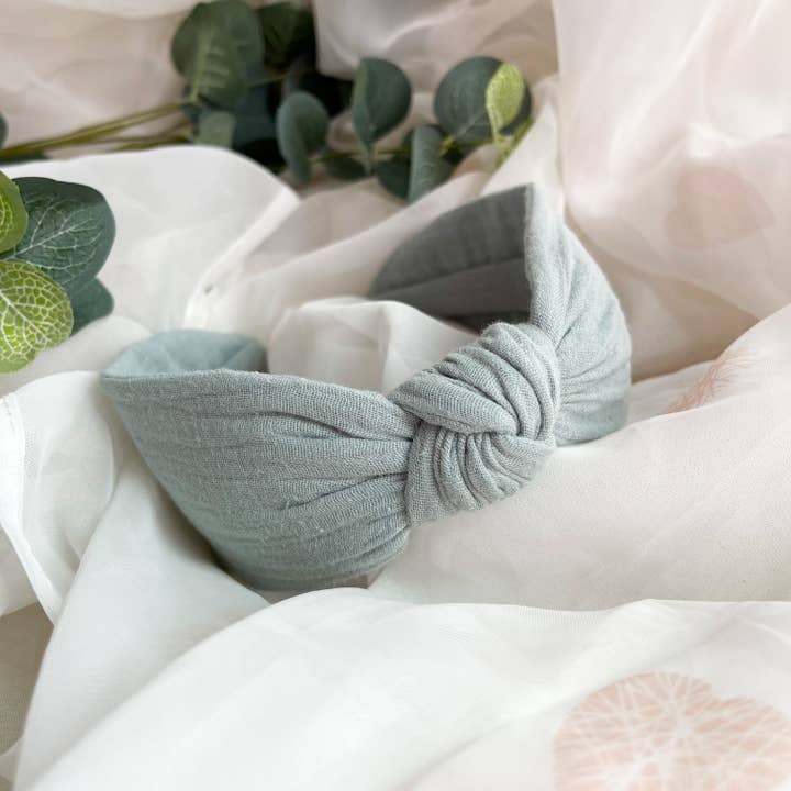 Green Knotted Headband - Hair Accessory for Women for wholesale by Nine Designs Ltd