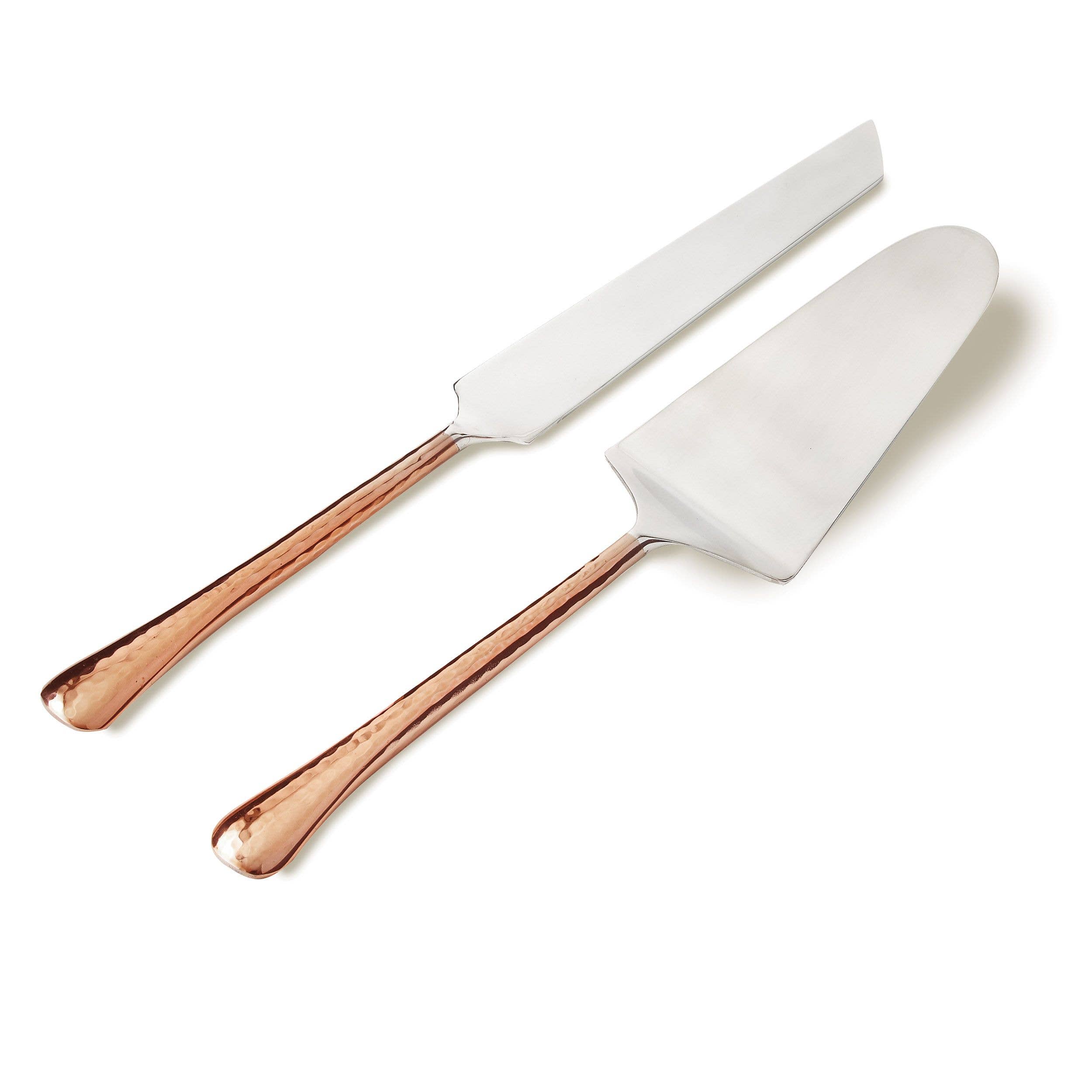 Elegance - Wholesale Serving Utensil - Hammered Cake Server Set, Copper, 11"0